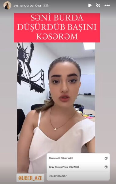 Bakıda "TikTok" fenomeni olan müəllim ÖLÜMLƏ HƏDƏLƏNDİ: "Başını kəsərəm" - VİDEO