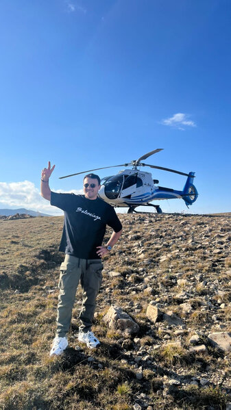 Emin Ağalarov Dağıstanı helikopterlə gəzdi - FOTO/ VİDEO
