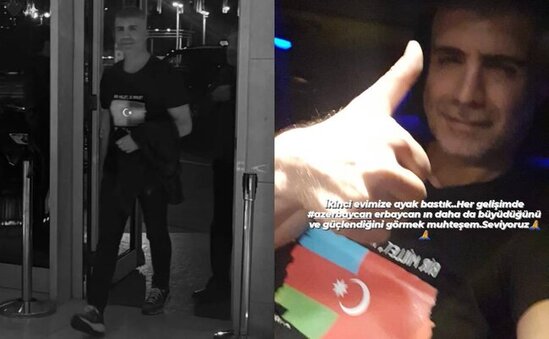 Özcan Deniz Bakıdakı geyimi ilə diqqət çəkdi - FOTOLAR