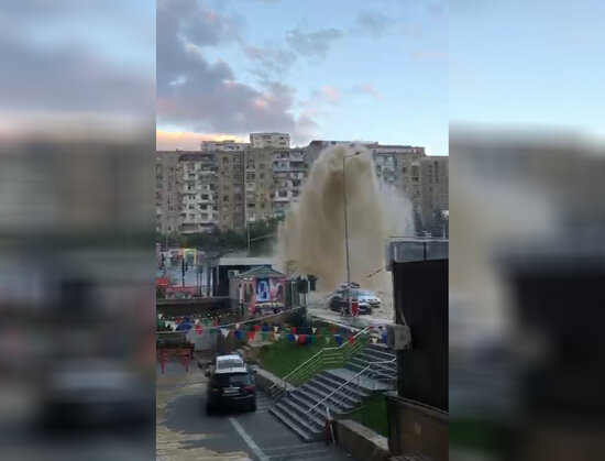 Bakıda magistral su xəttinin partlamasına görə bəzi avtobusların hərəkət istiqaməti DƏYİŞDİRİLDİ