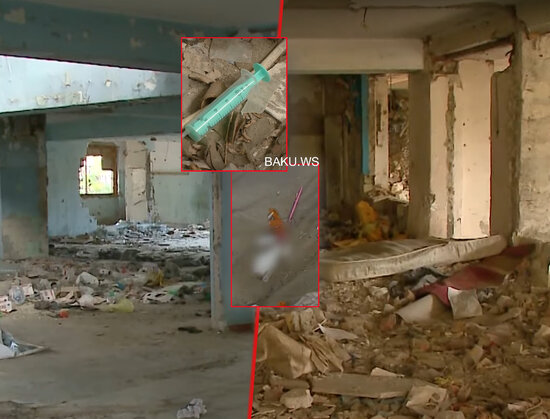 Narkomaniya yuvasına çevrilən tələbə yataqxanası - VİDEO