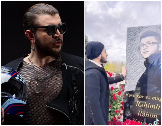 Həmkarı Rəhim Rəhimlinin qəbrini ziyarət edib, mahnısına klip çəkdi - FOTO/VİDEO