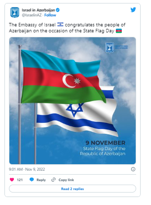 İsrail səfirliyi Azərbaycan xalqını təbrik etdi - FOTO