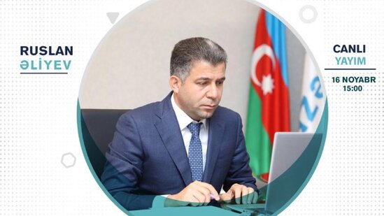 Ruslan Əliyev canlı yayımda sualları cavablandıracaq