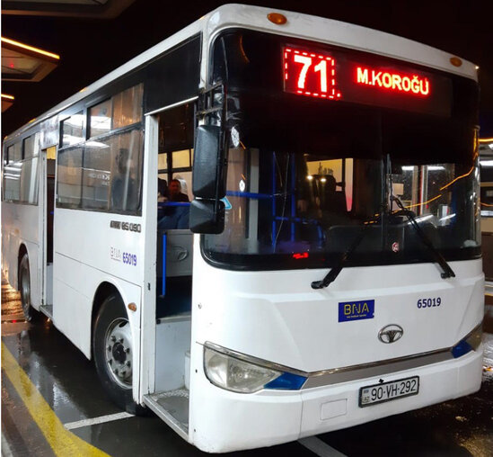 Sabah bu marşrutun hərəkət sxemi dəyişdirilir