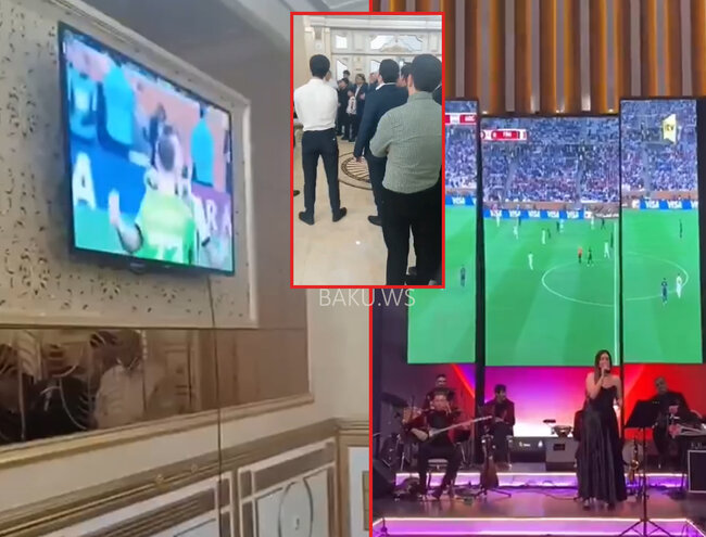 Bakıda keçirilən toyda Argentina-Fransa matçı nümayiş olundu - VİDEO