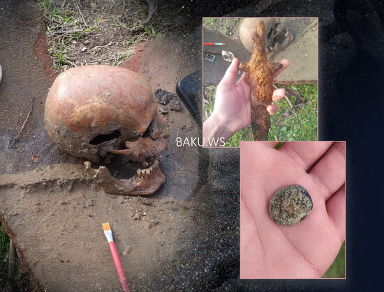 Azərbaycanda həyətində qazıntı aparan şəxs unikal küp tapıb polisə xəbər verdi - FOTO