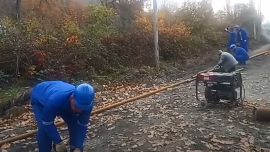 Şəhid ailəsinin fərdi yaşayış evi qazlaşdırıldı - VİDEO