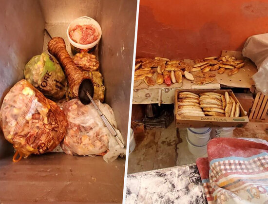 Dönərxanada iyrənc mənzərə - FOTO