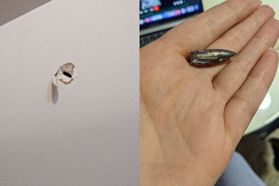 Tbilisi sakini Yeni il gecəsindən sonra evindən güllə tapdı - FOTO