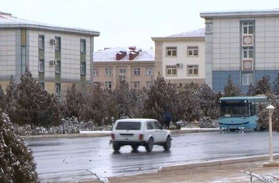 Naxçıvan şəhərinə ilk qar yağıb - FOTO