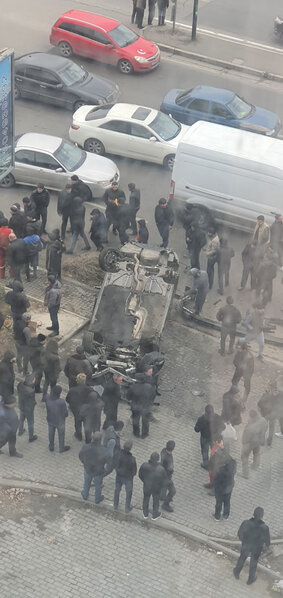 Bakıda dəhşətli qəza: BMW aşdı, "Toyota Camry" yolun ortasında qaldı - FOTO/VİDEO