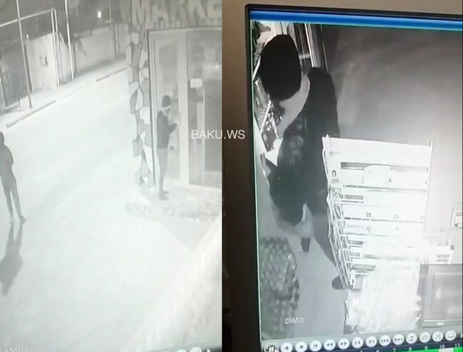 Novxanıda mağazanı yardılar: 300 manat nağd pul, 700 manatlıq ərzaq apardılar - ANBAAN VİDEO