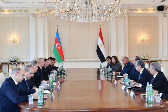 Azərbaycan və Misir prezidentlərinin geniş tərkibdə görüşü olub