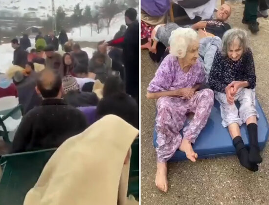 Malatyada qocalar evinin təxliyə edilmiş xəstələri kömək gözləyir - ACINACAQLI GÖRÜNTÜLƏR