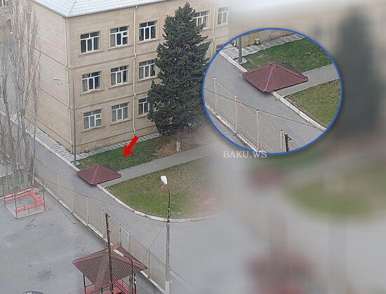 Külək Bakı məktəbində təhlükə yaratdı - FOTO