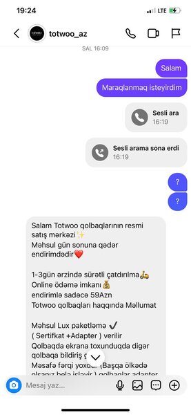 Müştəridən ödəniş alıb blok etdi:Totwoo_az -dan şikayət var