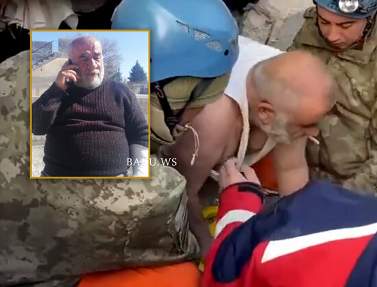 Dağıntılar altından ağzında siqaretlə çıxan adam: "Yanımda ancaq tütün və 1,5 litr su var idi" - VİDEO