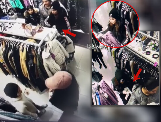 Bakıda geyim mağazasında OĞURLUQ - ANBAAN VİDEO