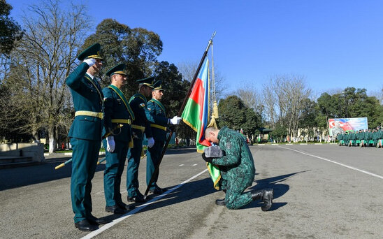 DSX-nin hərbi hissələrində gənc əsgərlərin andiçmə mərasimi keçirilib - FOTO