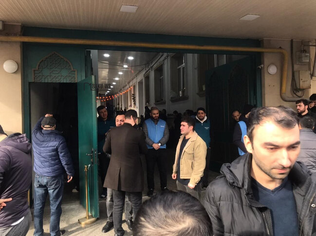 Hacı Şahin ilə vida mərasimindən görüntülər - CANLI/FOTO