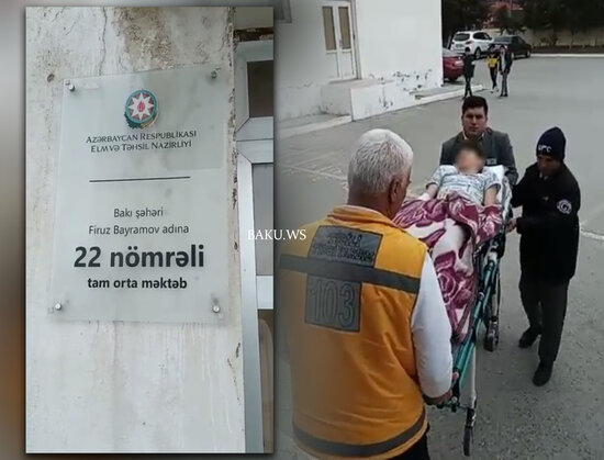 Şagirdin yıxıldığı deyilən məktəbdən AÇIQLAMA - YENİLƏNİB - VİDEO