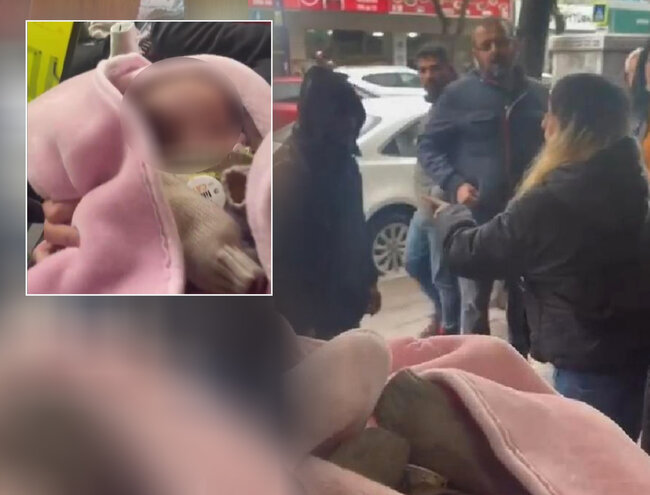 Narkoman ata ilə ana dalaşarkən 5 aylıq körpəni yerə atıblar - VİDEO