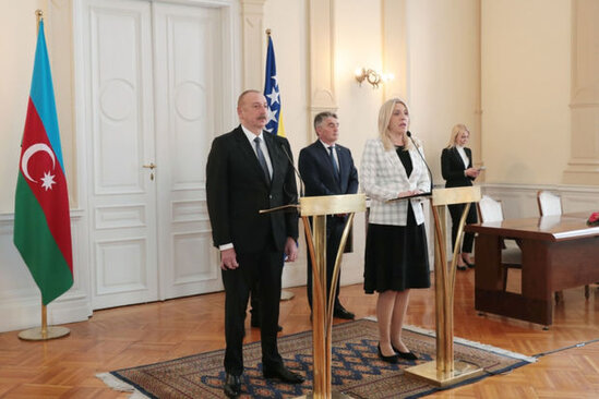 Bosniya və Herseqovinanın lideri: "Bu gün imzaladığımız Bəyannamə ilə biz strateji tərəfdaşa çevrilmişik"