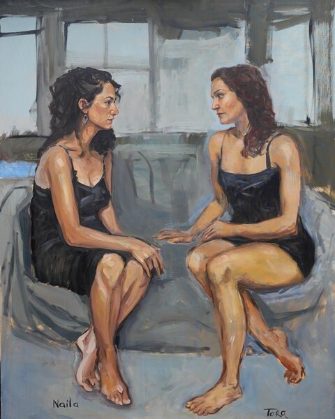 Azərbaycanlı rəssamların əl işləri marağa səbəb oldu- FOTOLAR