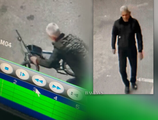 Yaşlı kişi kuryerin velosipedini belə oğurladı - ANBAAN VİDEO