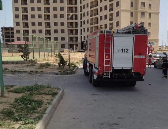 Jurnalistlərin binasında YANĞIN - FOTO