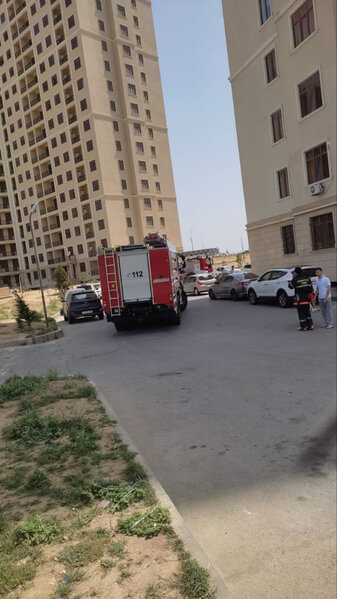 Jurnalistlərin binasında YANĞIN - FOTO