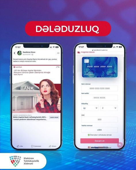 Sosial şəbəkələrdə bankların adından saxta reklamlar paylaşılır - XƏBƏRDARLIQ + FOTO