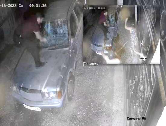 Azərbaycanda şok olay! - Kişi keçmiş arvadı və qaynına xəsarət yetirib, avtomobili əzib - VİDEO