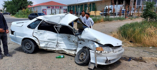 Azərbaycanda təlim maşınının iştirakı ilə qəza olub, ölən var - FOTO