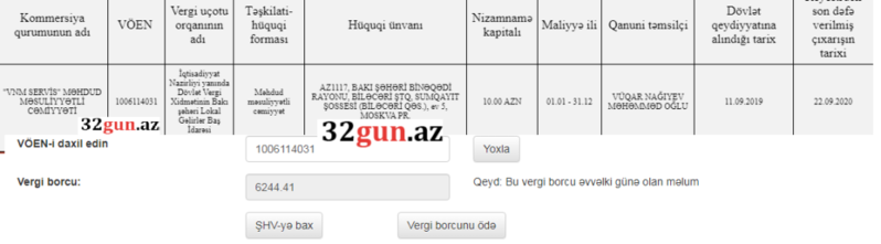 Vergi borcu olan "VNM SERVİS" MMC yenidən qanunu "çeynədi" - Daha iki tender (FOTOFAKT)
