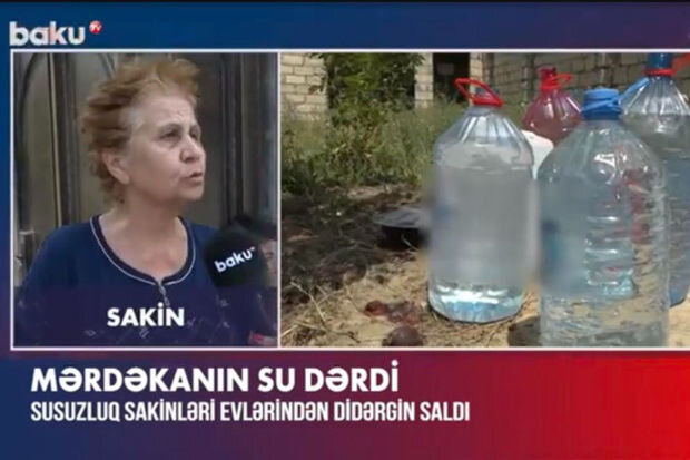 Mərdəkanda susuzluq problemi: İnsanlar evlərini tərk edirlər - VİDEO