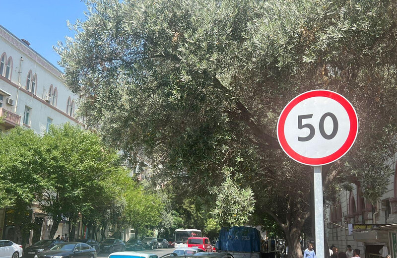 Bakıda iki küçədə sürət həddi endirilib - FOTO