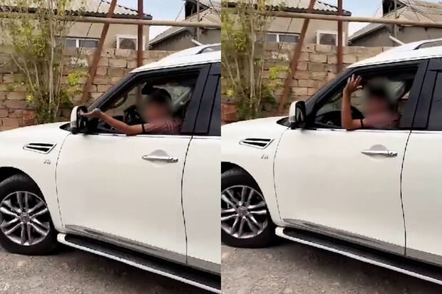 Azyaşlının maşın sürməyi narazılığa səbəb oldu - VİDEO