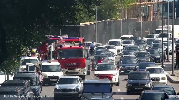 Bakıda partlayış zamanı iki nəfər xəsarət alıb - YENİLƏNİB + FOTO/VİDEO
