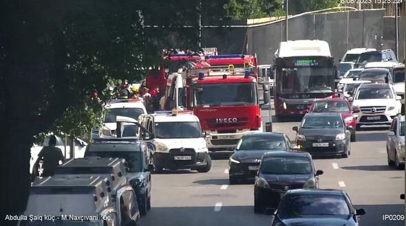 Bakıda partlayış zamanı iki nəfər xəsarət alıb - YENİLƏNİB + FOTO/VİDEO