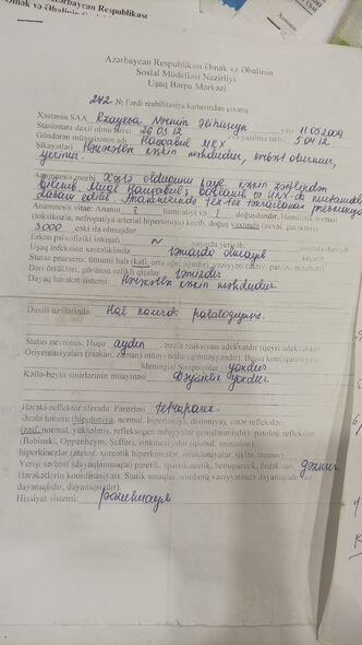 14 yaşlı Nərmin təcili əməliyyat olunmalıdır - FOTO