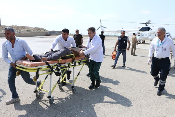 Laçında QƏZA: Yaralılar helikopterlə Bakıya gətiriliblər - FOTO/VİDEO