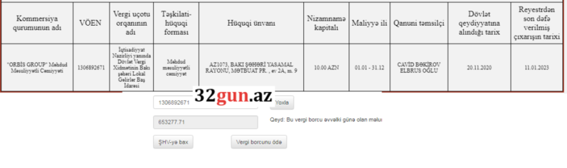 Abdin Fərzəliyevin nümayəndəsi külli miqdarda vergi borcu olan şirkəti tenderdə qalib seçib - FOTOFAKT