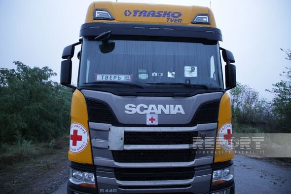 Rusiya QXC-nin Qarabağdakı erməniəsillilərə göndərdiyi ərzaq maşını Xankəndiyə çatıb - YENİLƏNİB + FOTO/VİDEO