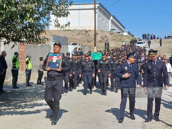 Yol qəzasında həlak olan polis serjantı Ələsgər Əsgərov Naxçıvanda dəfn edilib - YENİLƏNİB