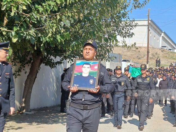 Yol qəzasında həlak olan polis serjantı Ələsgər Əsgərov Naxçıvanda dəfn edilib - YENİLƏNİB