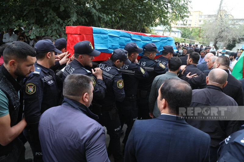 Erməni terroru nəticəsində həlak olan polis serjantı dəfn olunub - FOTO - YENİLƏNİB 2