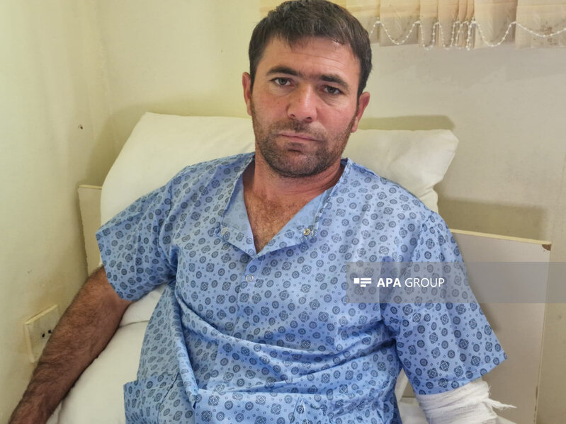 Ermənilərin Ağdamı atəşə tutması nəticəsində xəsarət alan ekskavatorçunun vəziyyəti açıqlanıb - FOTO