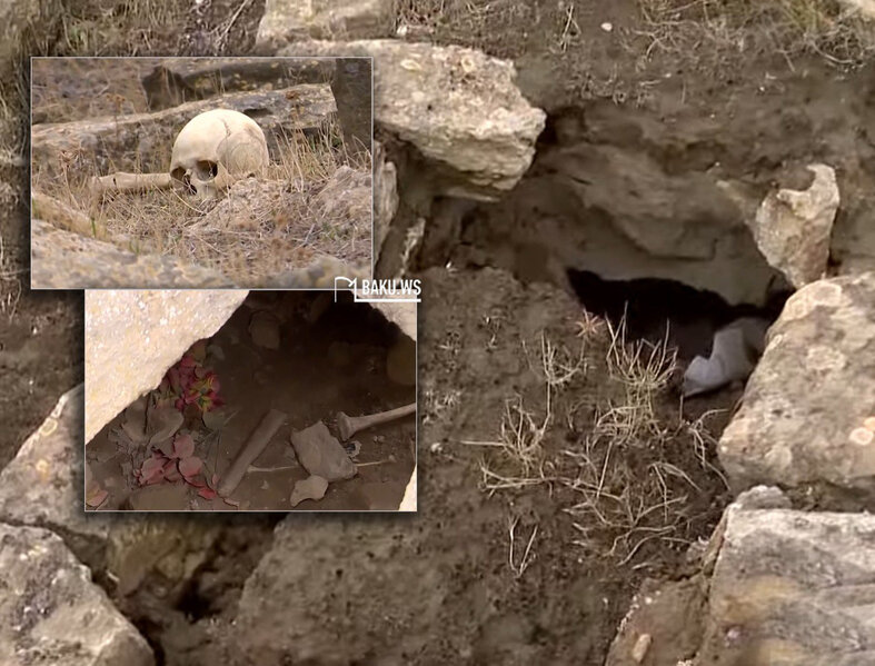 Bakıda qəbiristanlıqda vahiməli MƏNZƏRƏ - VİDEO